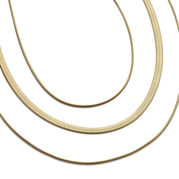 Dainty 14 K Gold Plated Chain Choker Necklace, 3 of 7