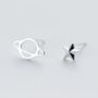Sterling Silver Star And Planet Stud Earrings, thumbnail 3 of 5