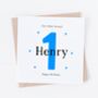 Personalised Boys Age Number Birthday Card, thumbnail 1 of 3