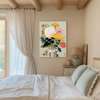 Japanese Style Flower Vase Art Print, 4 of 4