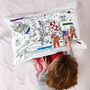 Space Pillowcase Kit + 10 Pens, Colour In And Learn, thumbnail 9 of 10