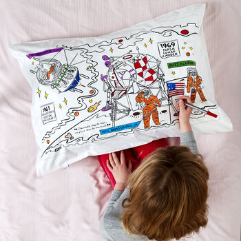 Space Pillowcase Kit + 10 Pens, Colour In And Learn, 9 of 10