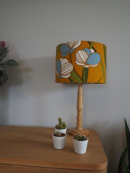 Mustard Bold Floral Handmade Lampshade, 3 of 7