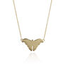 Moth Necklace Gold Plated Sterling Silver, thumbnail 3 of 6