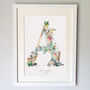 Personalised A To I Pastel Wildlife Letter Print, thumbnail 8 of 12