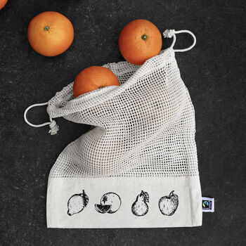 Set Of Three Fairtrade, Organic Cotton Grocery Bags, 5 of 5