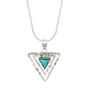 Infinity Trikona Turquoise Silver Necklace, thumbnail 7 of 10