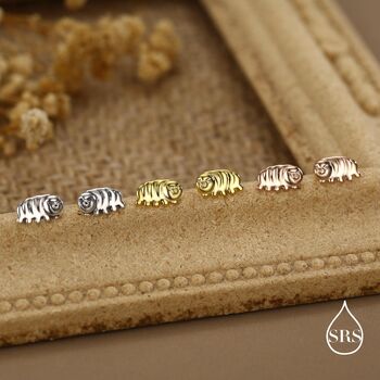 Sterling Silver Water Bear Tardigrade Stud Earrings, 5 of 12