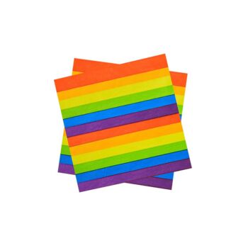 Rainbow Party Paper Napkins X 16, 2 of 2