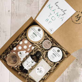 Vegan Mum To Be Pamper Hamper Gift Box In Mocha, 2 of 4