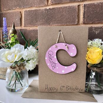Personalised 6th Letter Birthday Wooden Keepsake Card, 2 of 2