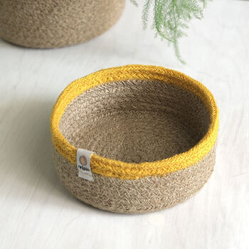 Respiin Shallow Seagrass And Jute Baskets, 5 of 12