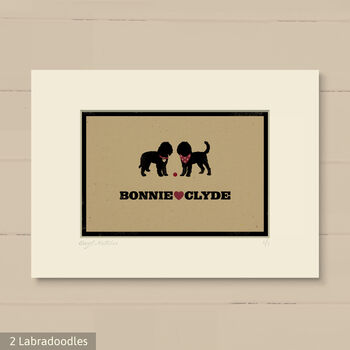 Personalised Labradoodle Print For One Or Two Dogs, 11 of 12