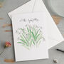 'With Sympathy' Snowdrops Bereavement Card, thumbnail 1 of 3