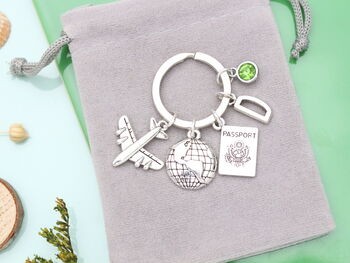 Personalised Travel Keyring Travel Bag Charm, 8 of 11