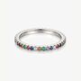 Sterling Silver Rainbow Stacking Ring For Women, thumbnail 4 of 4