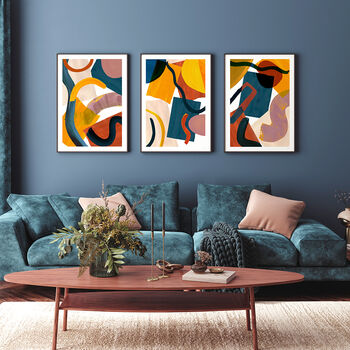 Abstract Shapes Painted Art Print, 6 of 11