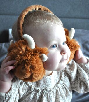 Highland Brown Cow Adjustable Earmuffs, Gift Boxed, 10 of 10