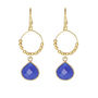 Semi Precious Gemstone Earrings Gold Plated Beaded Hoop, thumbnail 8 of 8