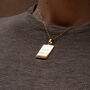 Personalised Mens Handwriting Tag Necklace, thumbnail 1 of 4