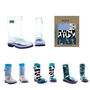Squelch Transparent Wellies And Three Sock Set Mouse, thumbnail 2 of 7