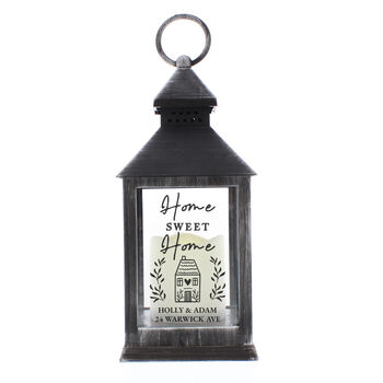 Personalised Home Sweet Home Black Lantern, 5 of 5