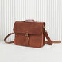 Handmade Leather Laptop Bag With Lifetime Guarantee, thumbnail 2 of 9