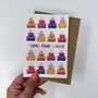 Colourful 'Time For Cake' Birthday Card, thumbnail 2 of 3