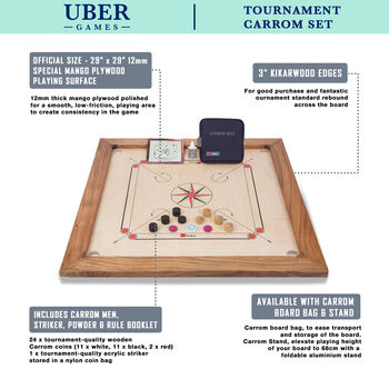 Tournament Carrom Board Package, 2 of 10