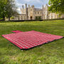 Luxury Two Person Picnic Blanket Mulberry Red, thumbnail 2 of 3