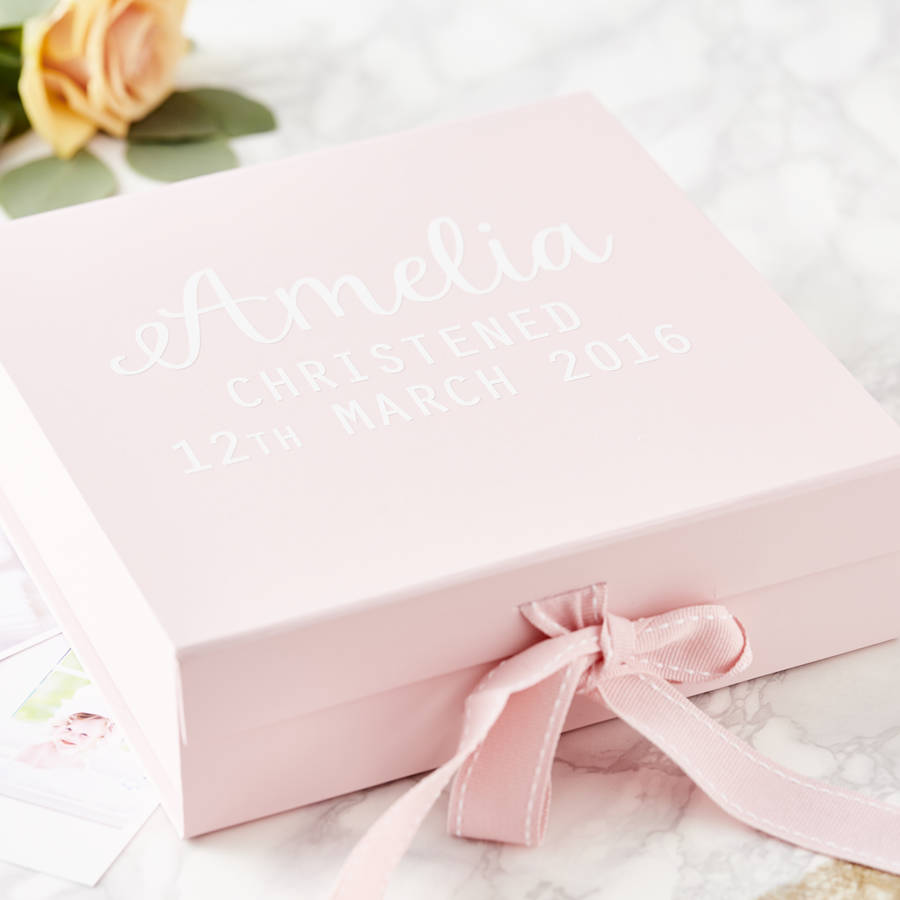 Personalised Christening Keepsake Box By Sophia Victoria Joy