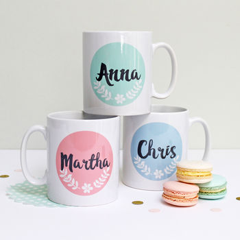 Personalised Pastel Colours Floral Mug, 3 of 6