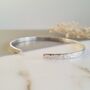 Solid Sterling Silver Hammered Cuff Bangle, thumbnail 8 of 10