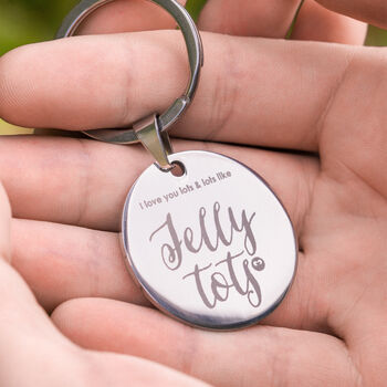 I Love You Lots Like Jelly Tots Keyring, 3 of 7
