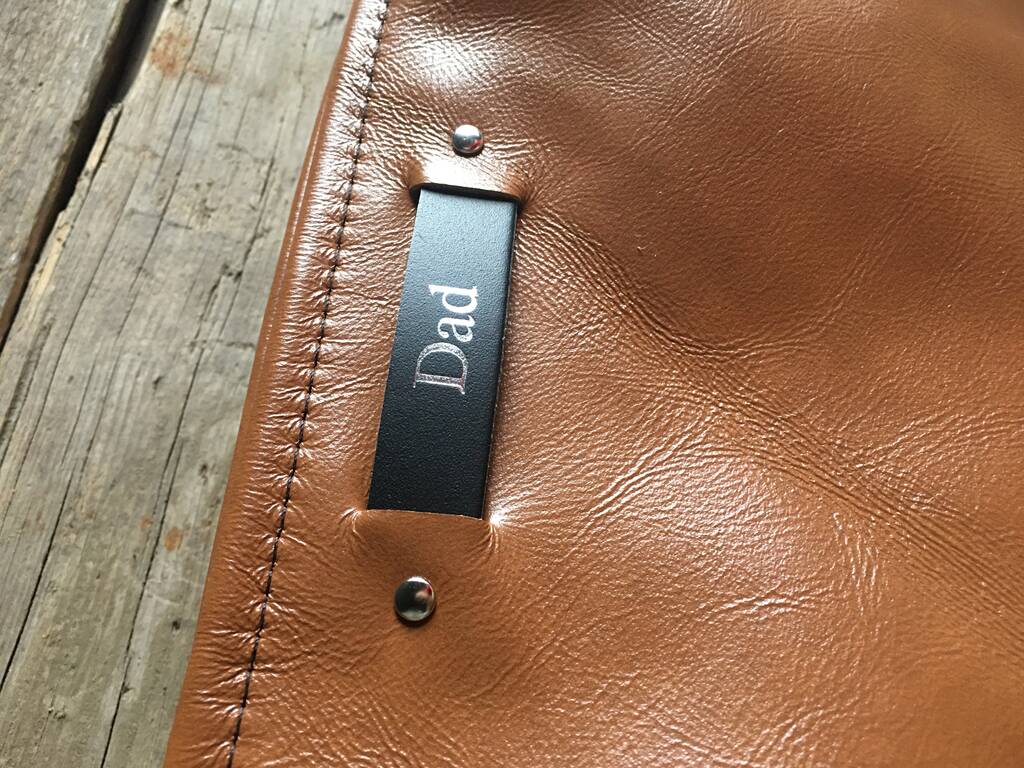 tan leather toiletry bag