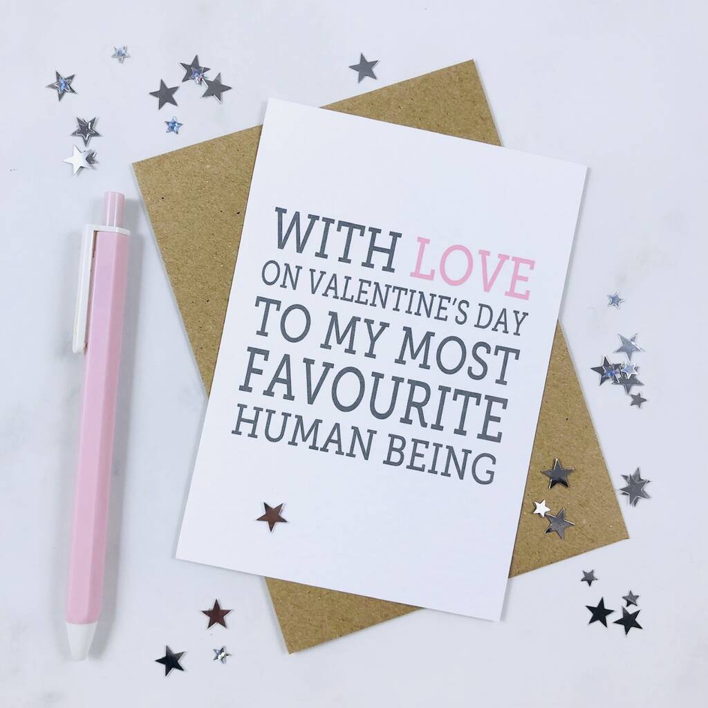 'My Most Favourite Human Being' Valentine's Card By momo+boo ...