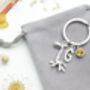 Personalised Giraffe Keyring Cute Animal Keyring, Daughter Gift, thumbnail 7 of 9