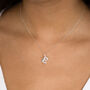 Sterling Silver Chunky Bubble Initial Letter Necklace, thumbnail 5 of 10