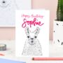 Personalised Llama Birthday Card, thumbnail 1 of 8