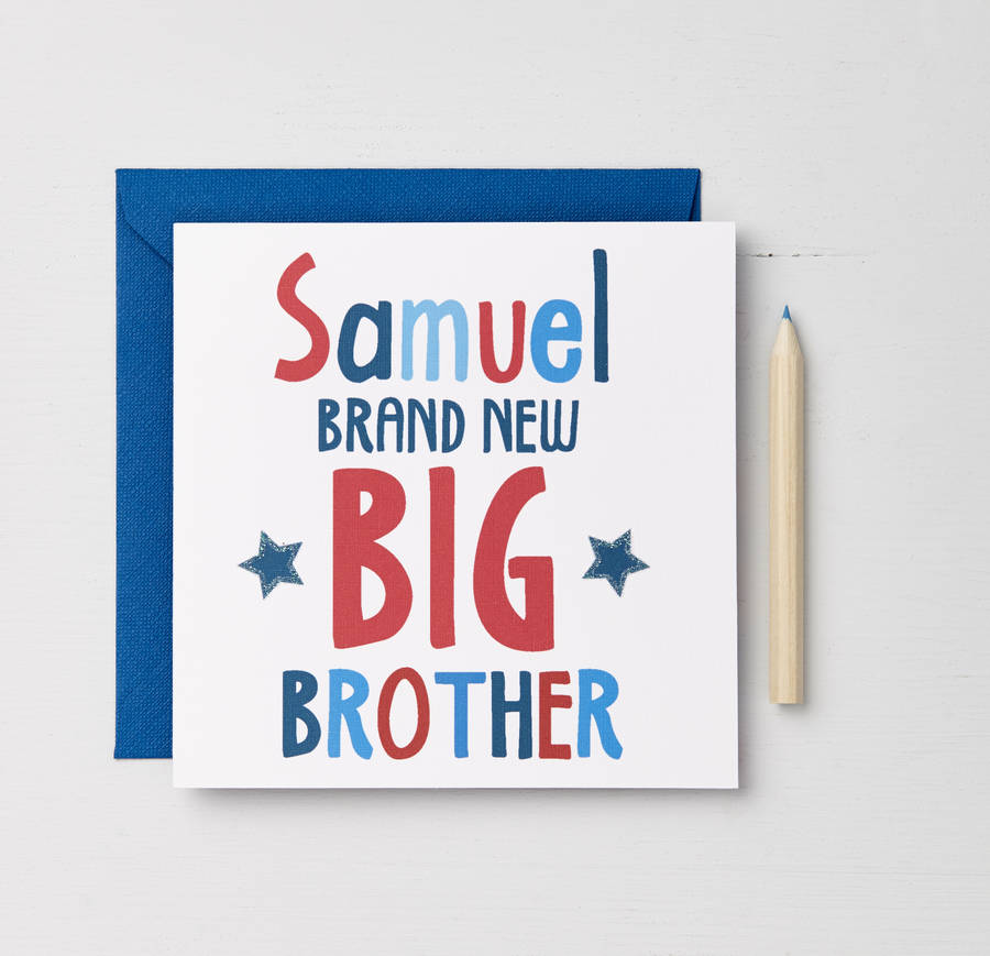 Boys Personalised Big Brother Card By TillieMint Notonthehighstreet