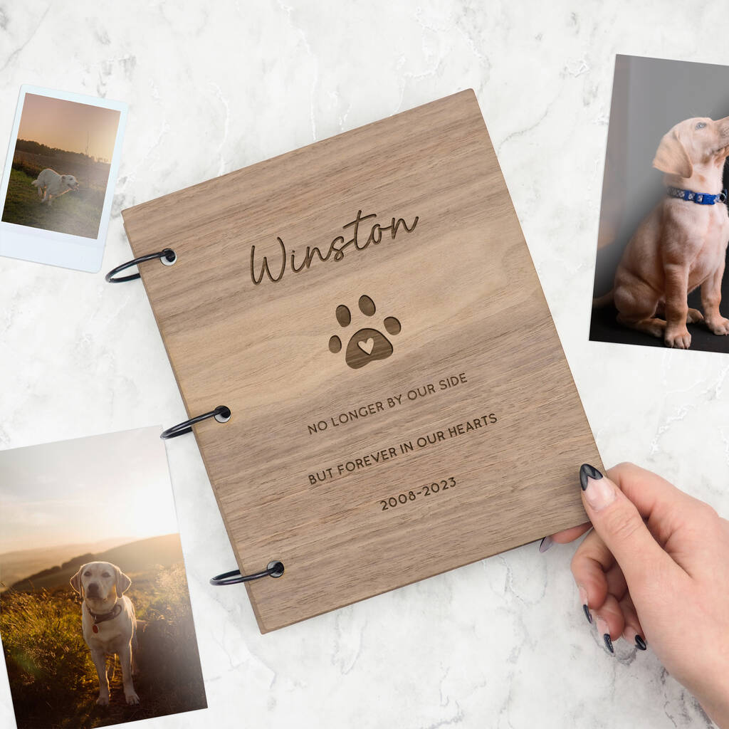 Personalised Dog Memorial Photo Book By Dust and Things