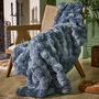 Slate Luxe Faux Fur Throw, thumbnail 1 of 4