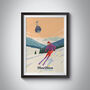 Morillon Ski Resort France Travel Poster Art Print, thumbnail 1 of 8