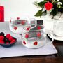 Set Of Two Strawberry Glass Coffee Mug, thumbnail 1 of 6