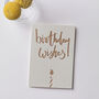 Birthday Wishes Small Letterpress Card, thumbnail 1 of 3