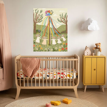 Maypole Dancing Mice Nursery Art Print, 4 of 5