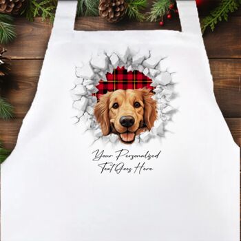 Personalised Christmas Golden Retriever Break Through, 4 of 10