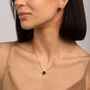 Round Smoky Quartz 18k Rose Gold Plated Necklace, thumbnail 1 of 3