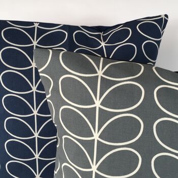 Orla Keily Grey Linear Stem Cushion Cover, 5 of 6