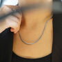 Silver Cuban Chain Necklace, thumbnail 1 of 5